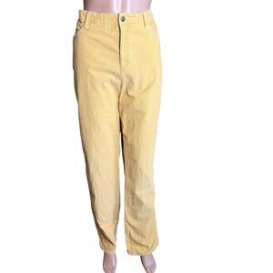 Talbots New Without Tags Stretch Corduroy Pants 14L Mustard